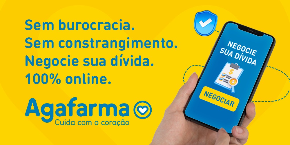 Campanha Agafarma para negociação 100 por cento online